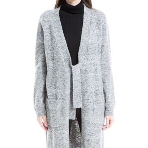 NWT Women's Grey Long Wool-Blend Cardigan Size S